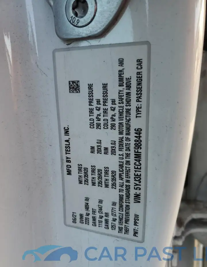 5YJ3E1EC4MF988446# 12