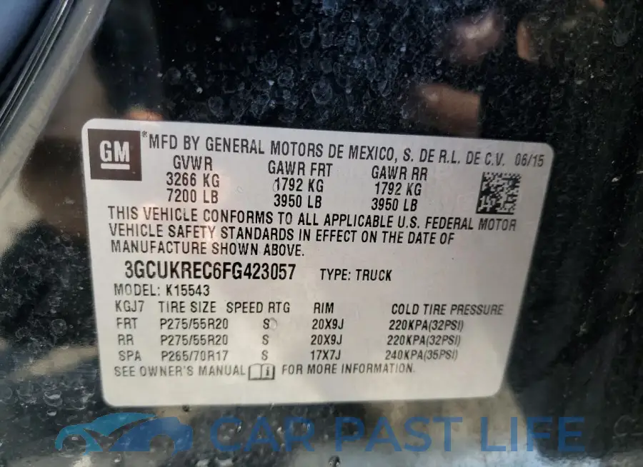 3GCUKREC6FG423057# 12