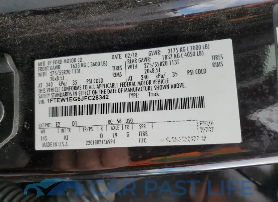1FTEW1EG6JFC28342# 13