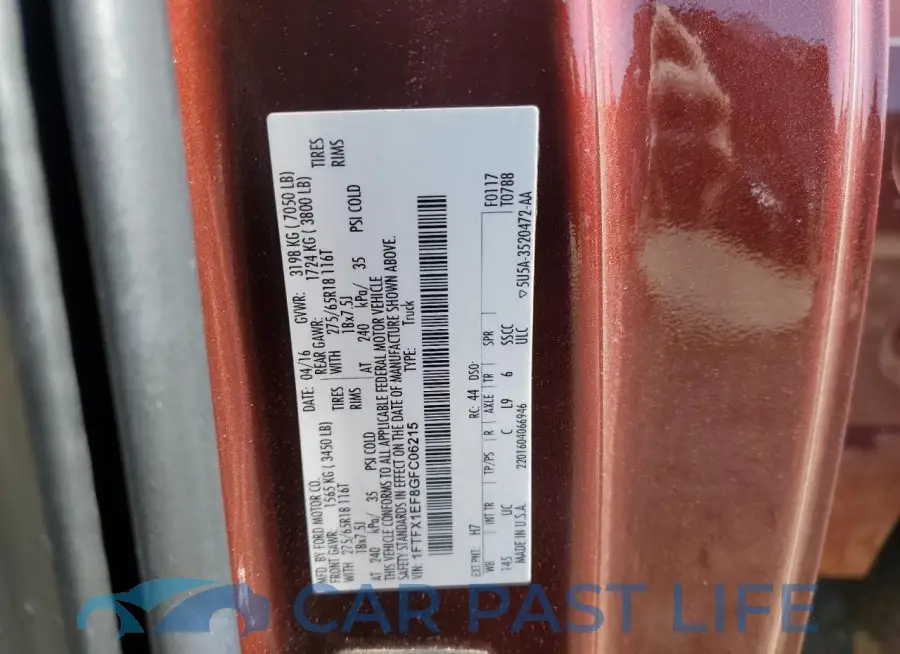 1FTFX1EF8GFC06215# 12