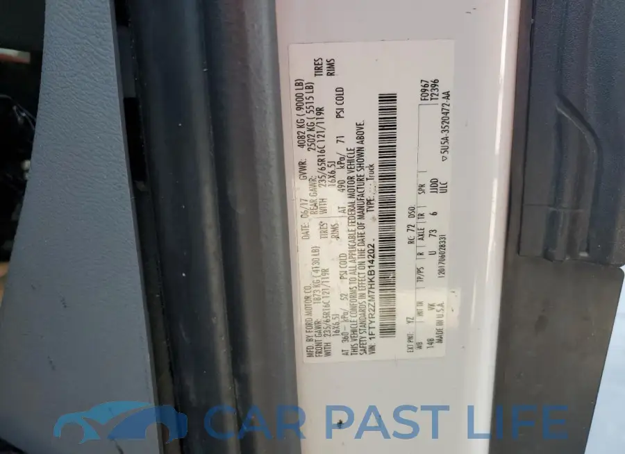 1FTYR2ZM7HKB14202# 14