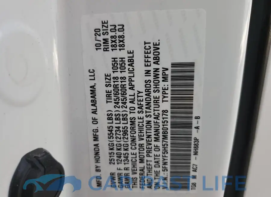 5FNYF5H57MB015178# 13