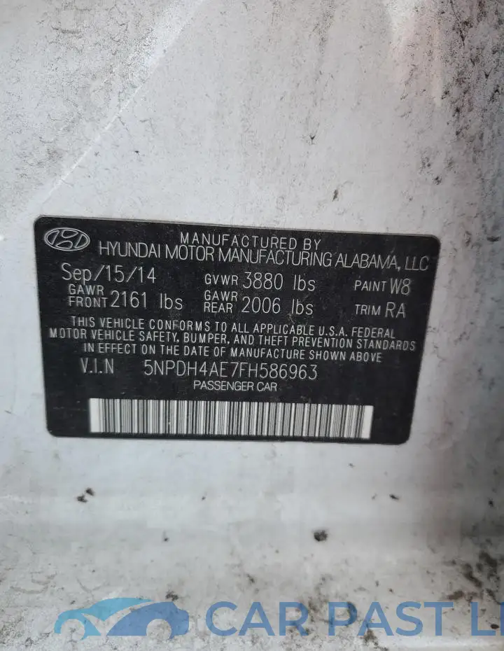 5NPDH4AE7FH586963# 12