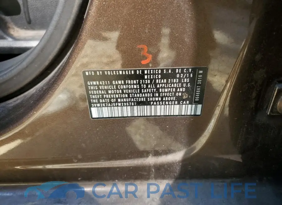 3VW2K7AJ5FM295781# 12