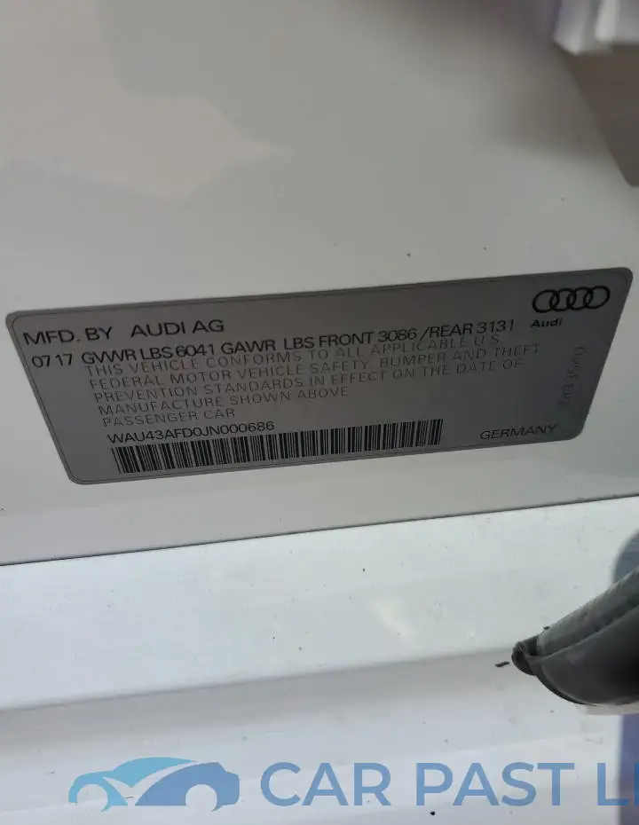 WAU43AFD0JN000686# 13