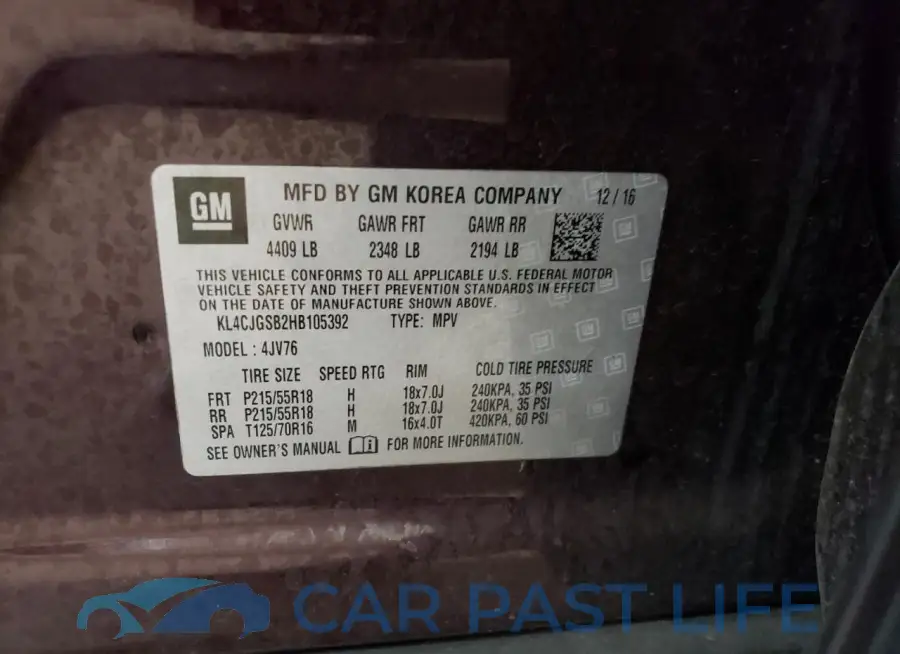 KL4CJGSB2HB105392# 13