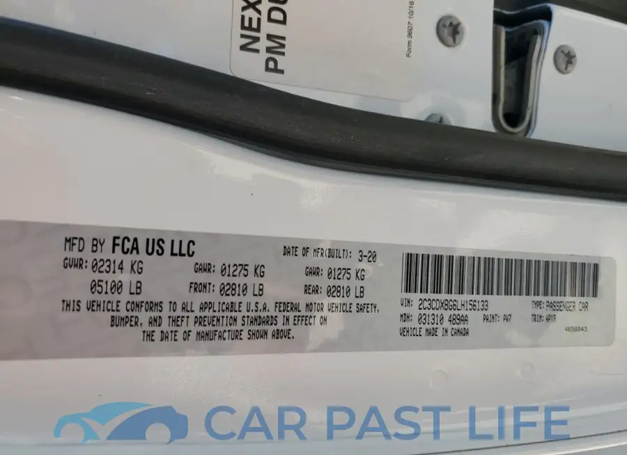 2C3CDXBG6LH156133# 12