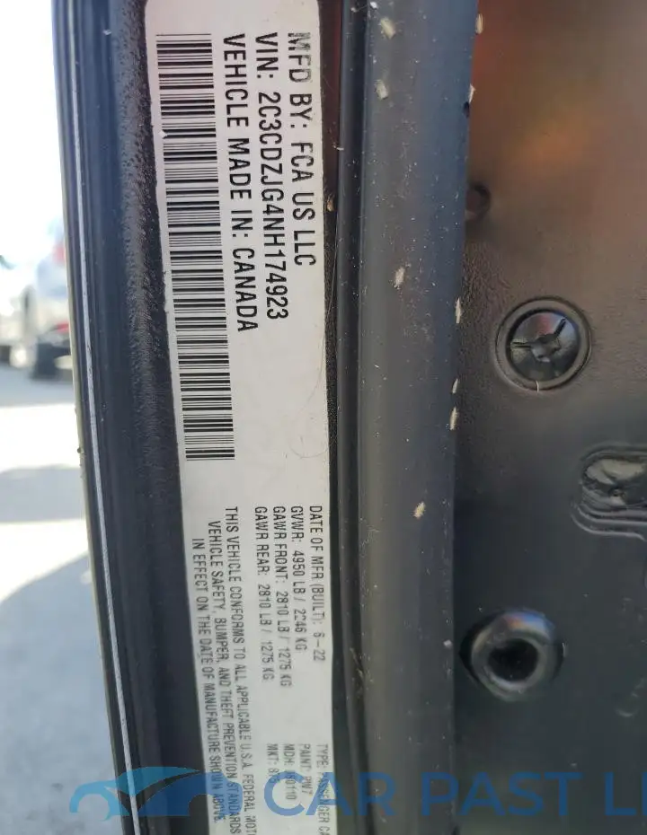 2C3CDZJG4NH174923# 12
