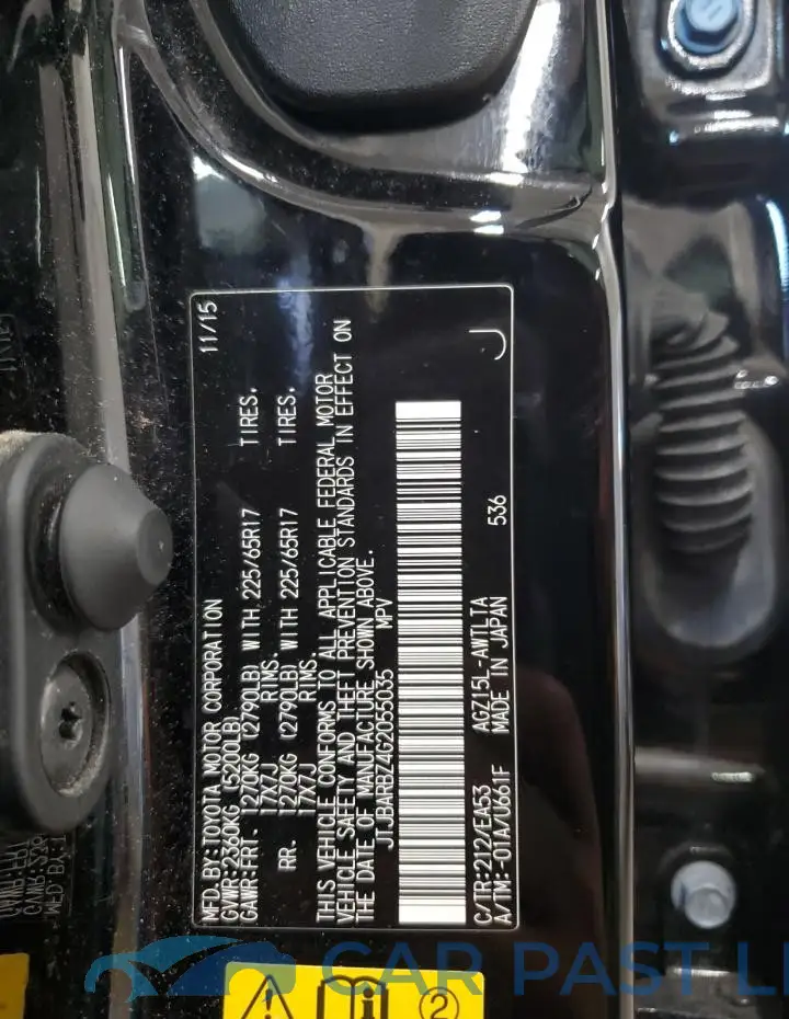 JTJBARBZ4G2055035# 13