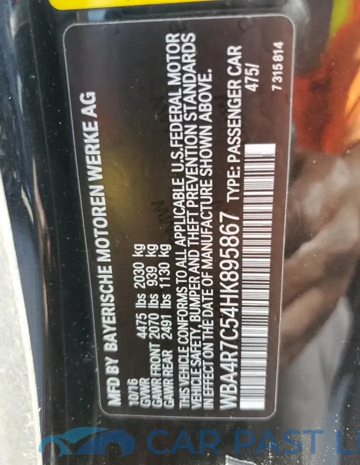 WBA4R7C54HK895867# 12