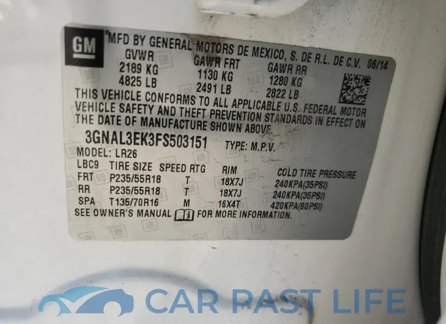 3GNAL3EK3FS503151# 14