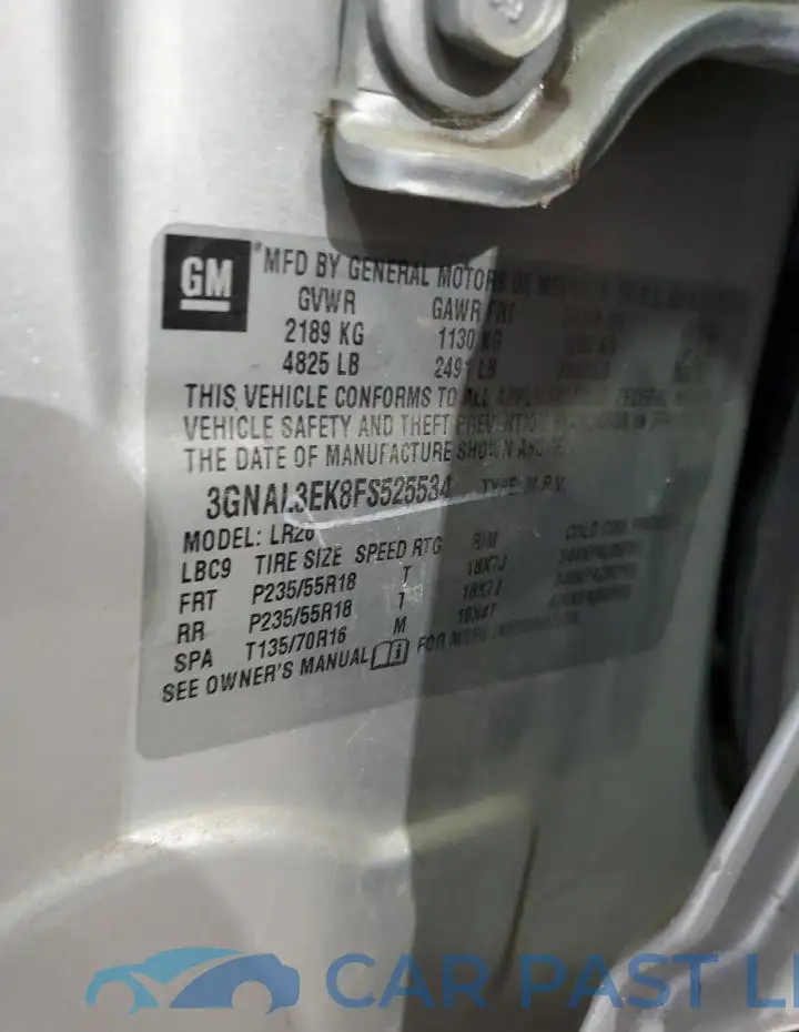 3GNAL3EK8FS525534# 13