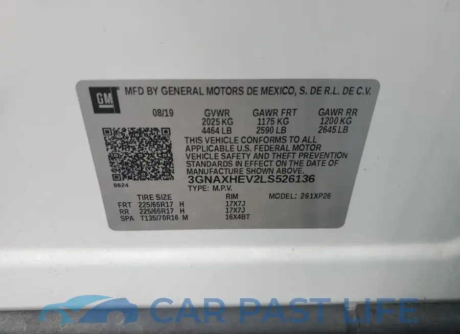 3GNAXHEV2LS526136# 14