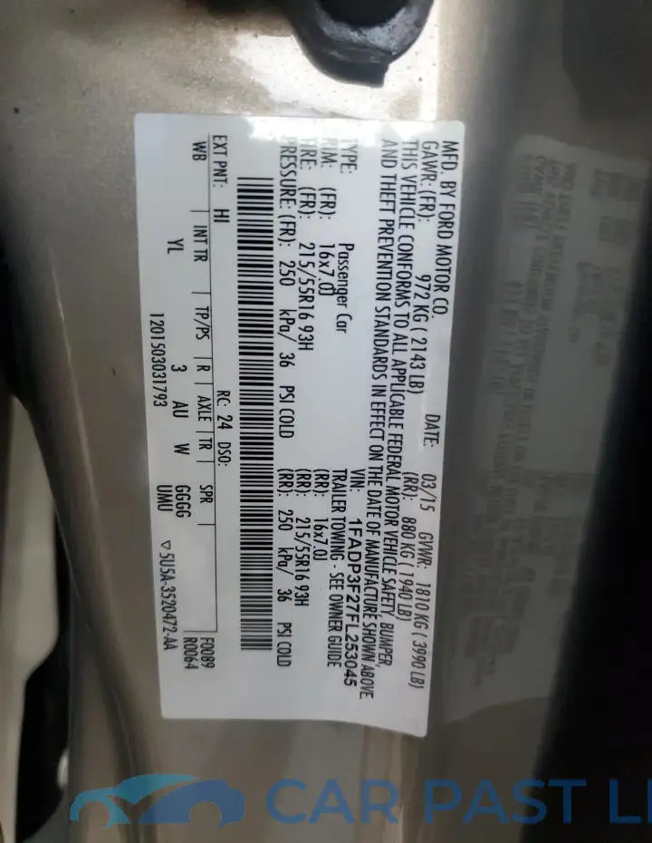 1FADP3F27FL253045# 13