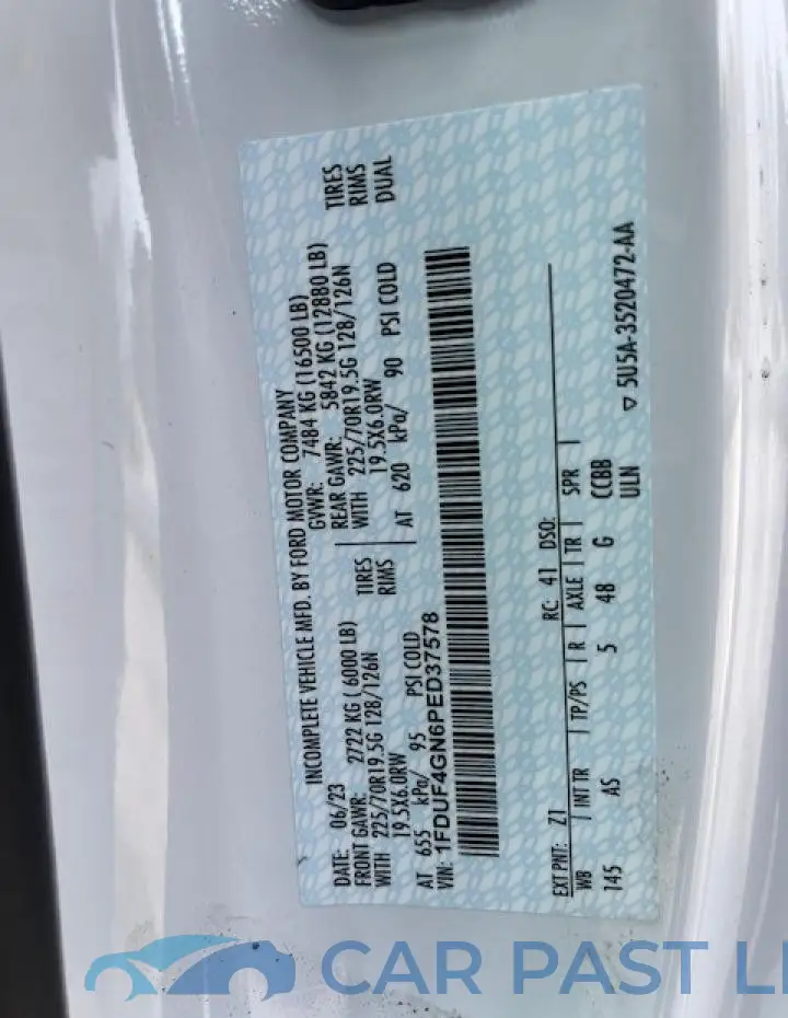 1FDUF4GN6PED37578# 10