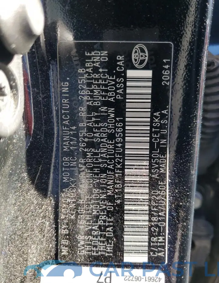 4T1BF1FK2FU495661# 12