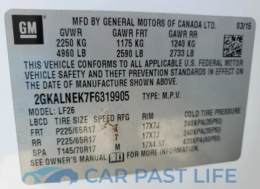 2GKALNEK7F6319905# 13