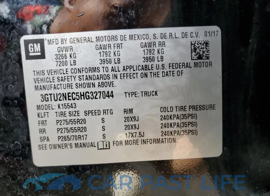 3GTU2NEC5HG327044# 12