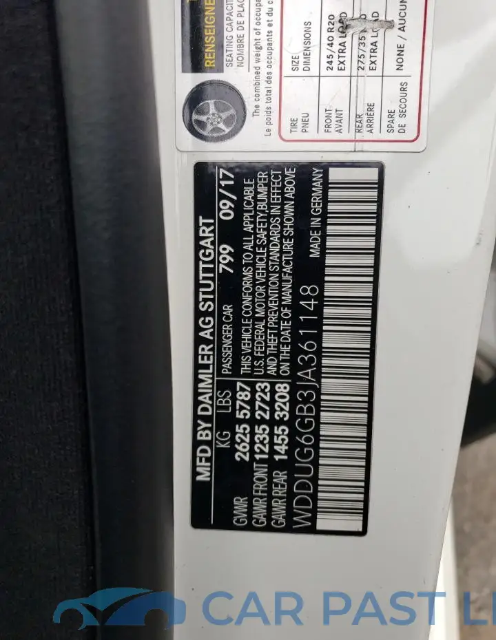WDDUG6GB3JA361148# 12