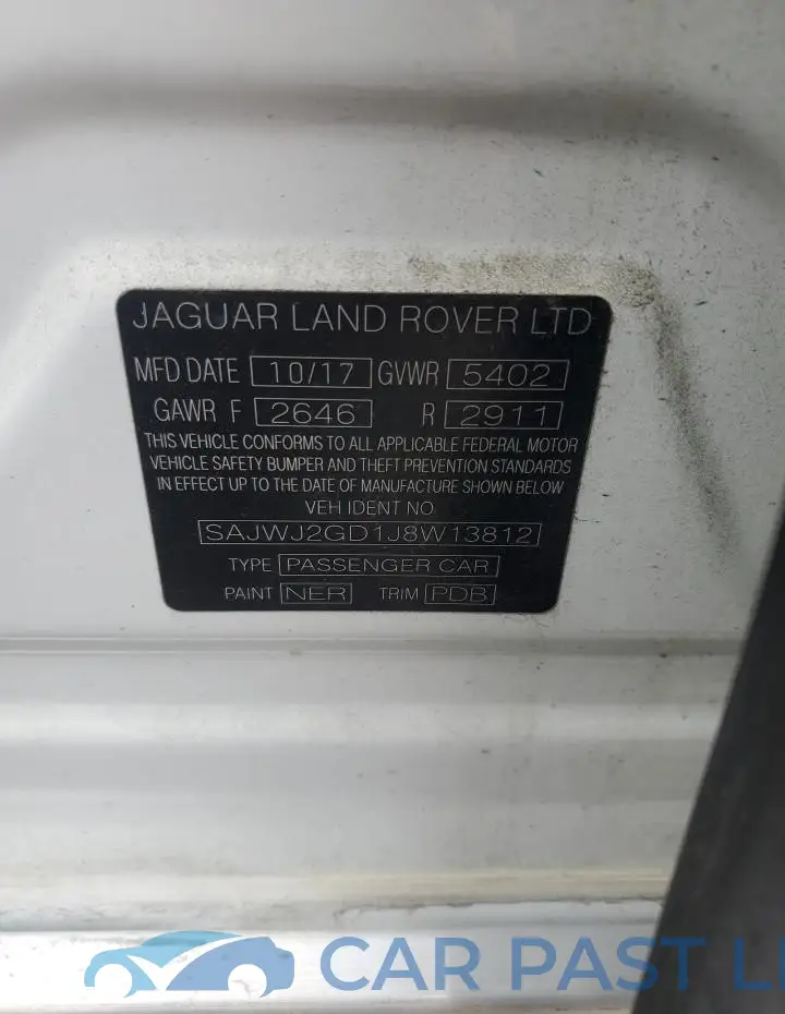SAJWJ2GD1J8W13812# 12