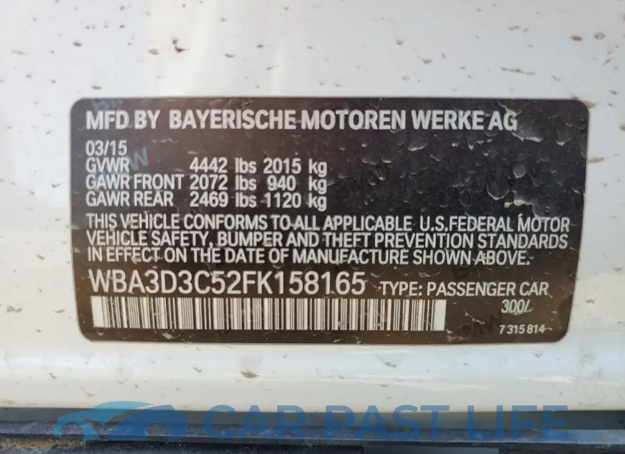 WBA3D3C52FK158165# 12