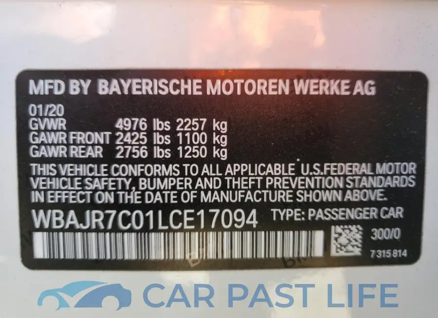 WBAJR7C01LCE17094# 12