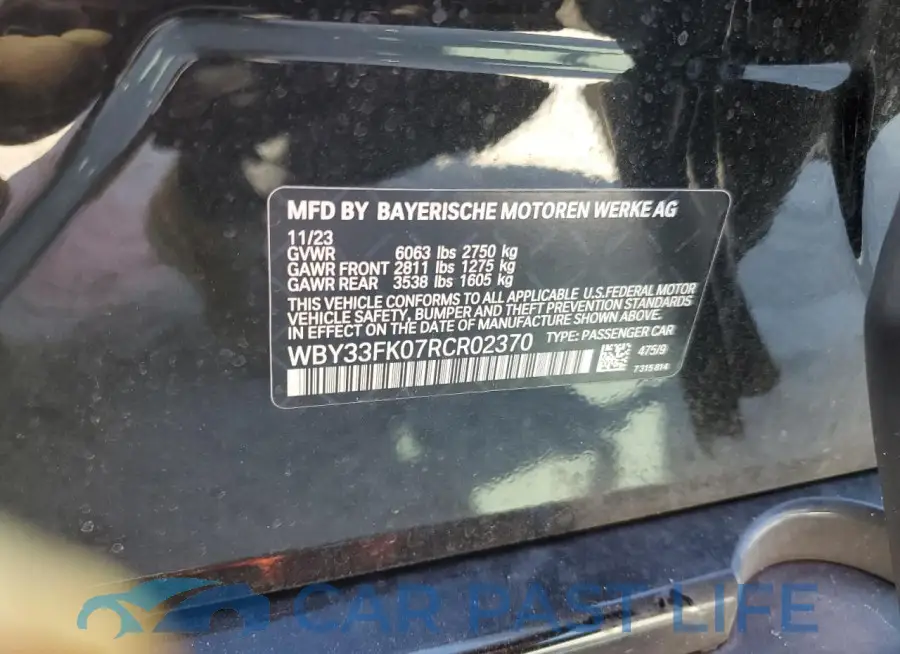 WBY33FK07RCR02370# 13
