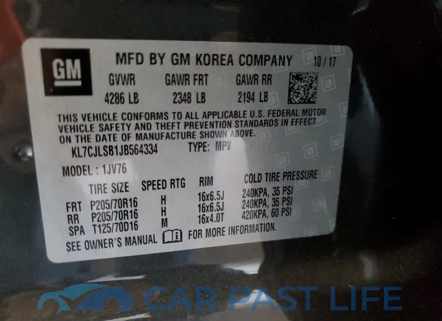 KL7CJLSB1JB564334# 12