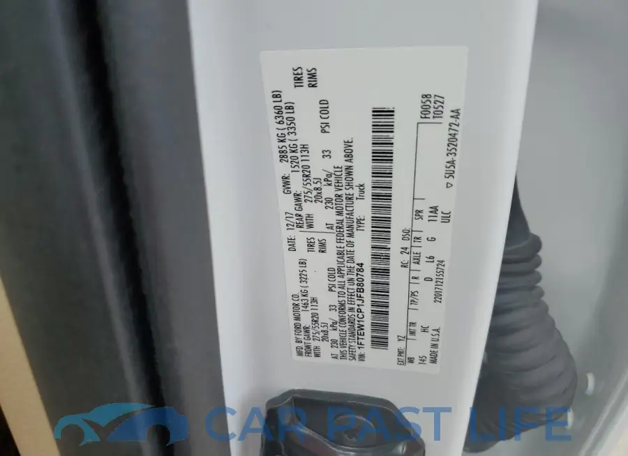 1FTEW1CP1JFB80784# 13