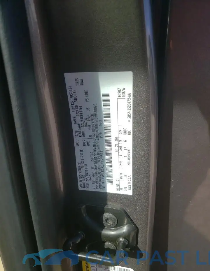 1FTFW1E1XJFE70597# 14