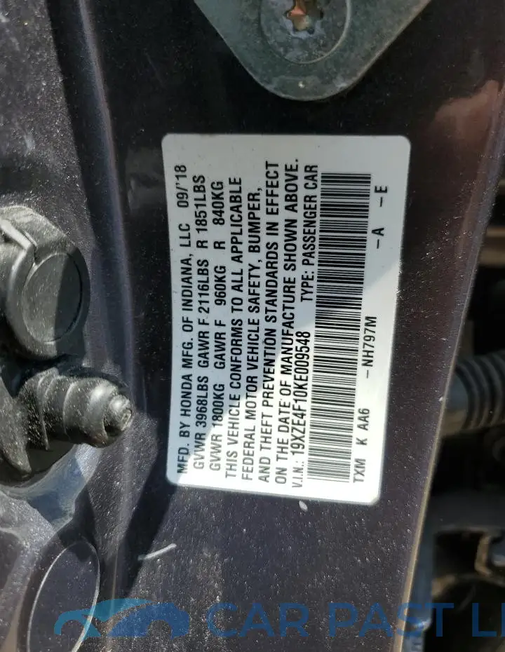 19XZE4F10KE009548# 12
