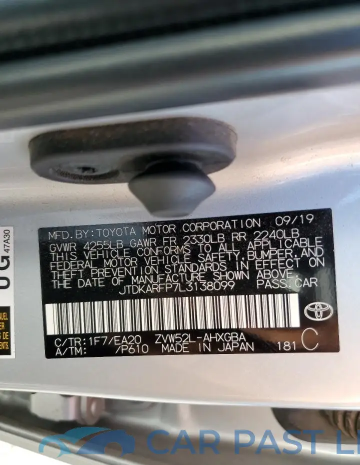 JTDKARFP7L3138099# 12