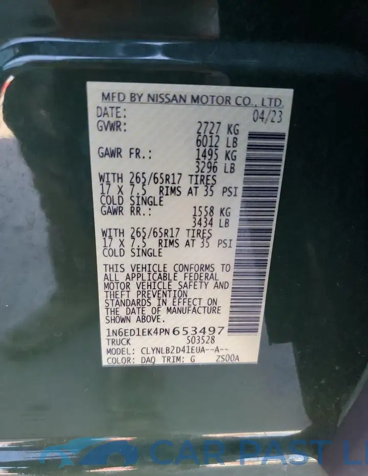 1N6ED1EK4PN653497# 12