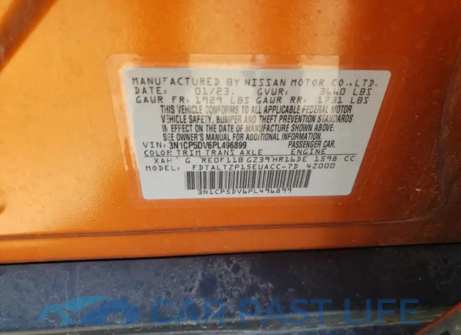3N1CP5DV6PL496899# 12