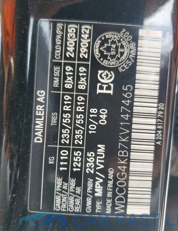WDC0G4KB7KV147465# 13