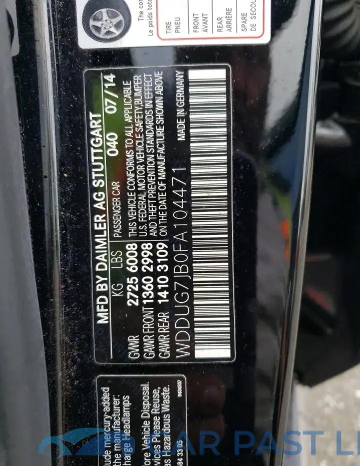 WDDUG7JB0FA104471# 13