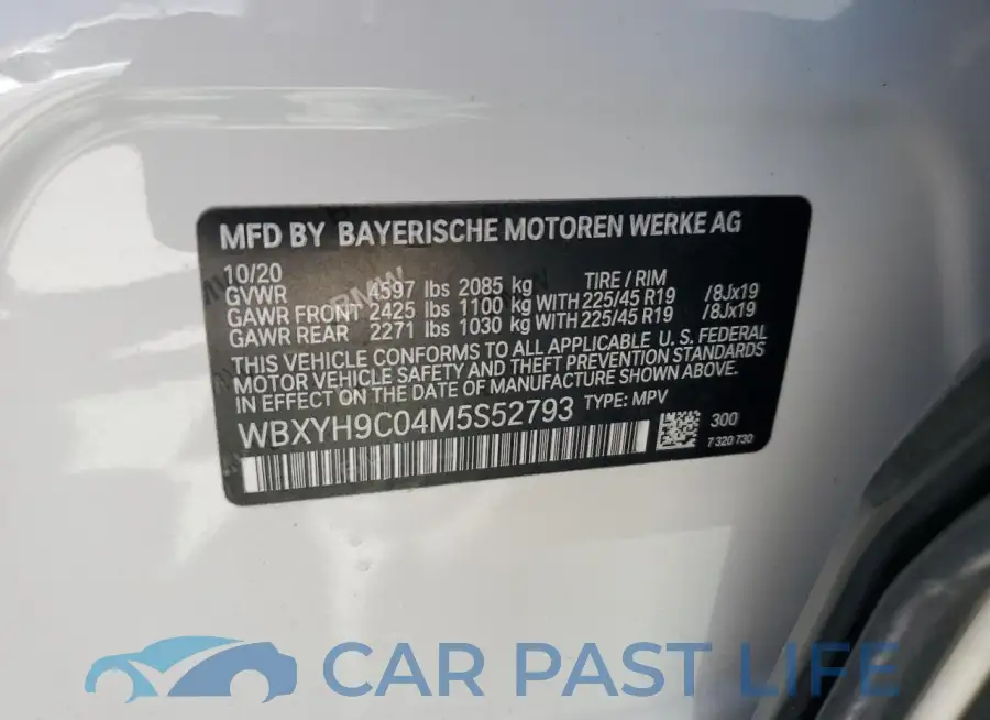 WBXYH9C04M5S52793# 14