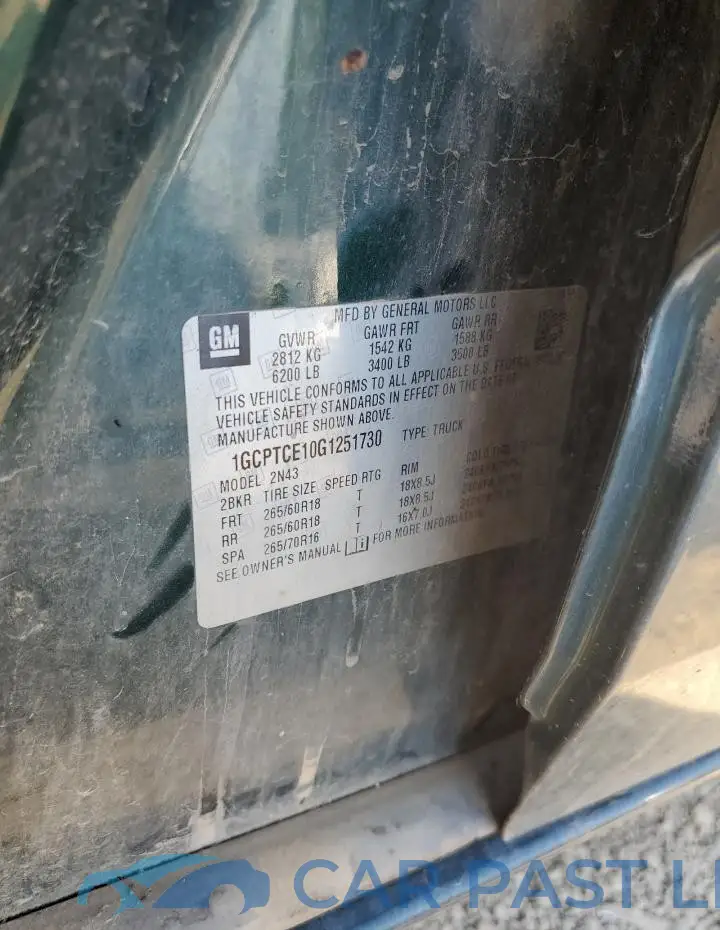 1GCPTCE10G1251730# 12