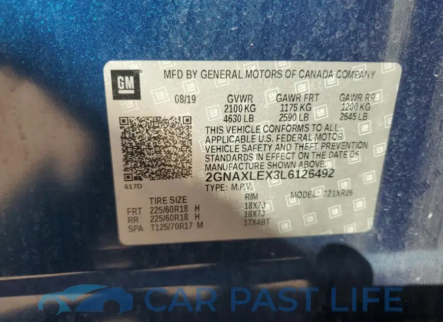 2GNAXLEX3L6126492# 13