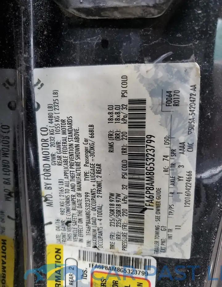 1FA6P8AM8G5323799# 12