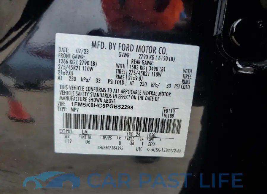 1FM5K8HC5PGB52298# 13