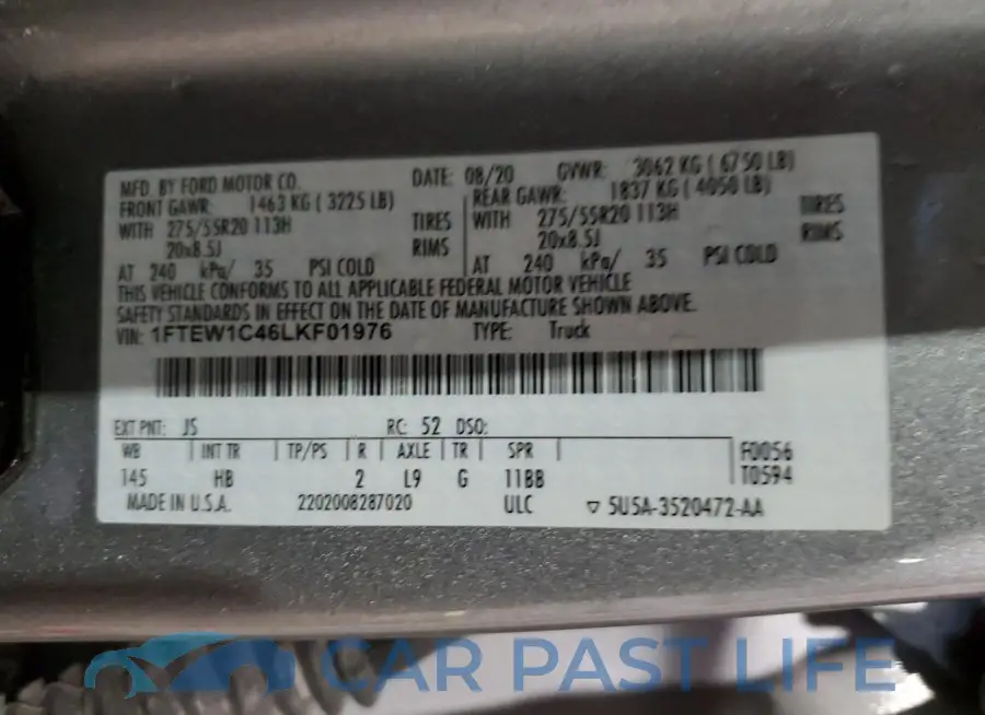 1FTEW1C46LKF01976# 12