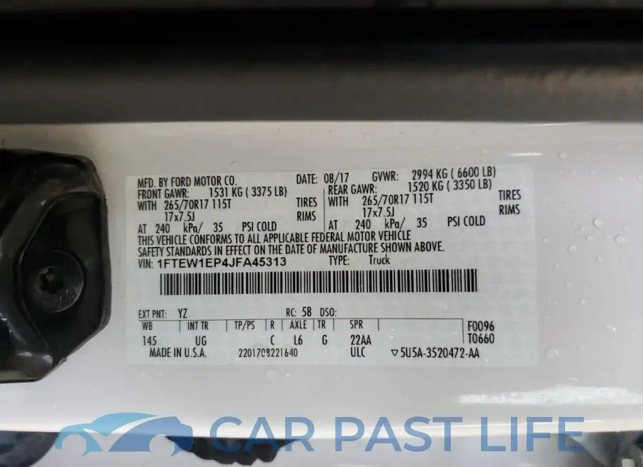 1FTEW1EP4JFA45313# 13