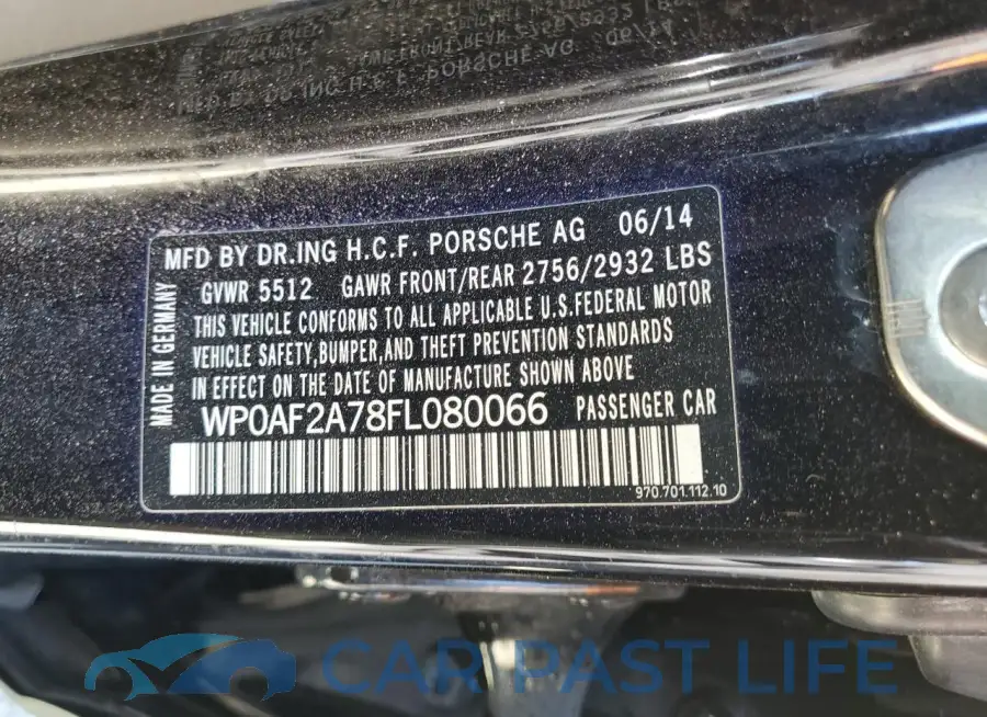 WP0AF2A78FL080066# 13