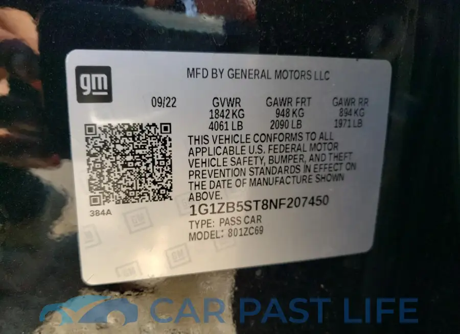 1G1ZB5ST8NF207450# 12