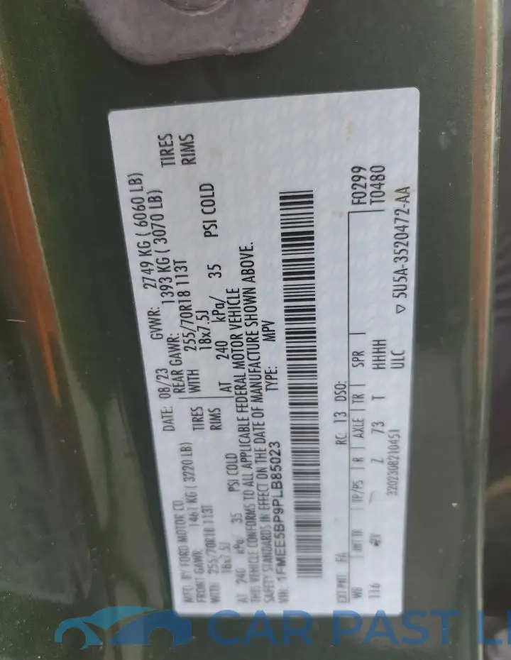 1FMEE5BP9PLB85023# 14