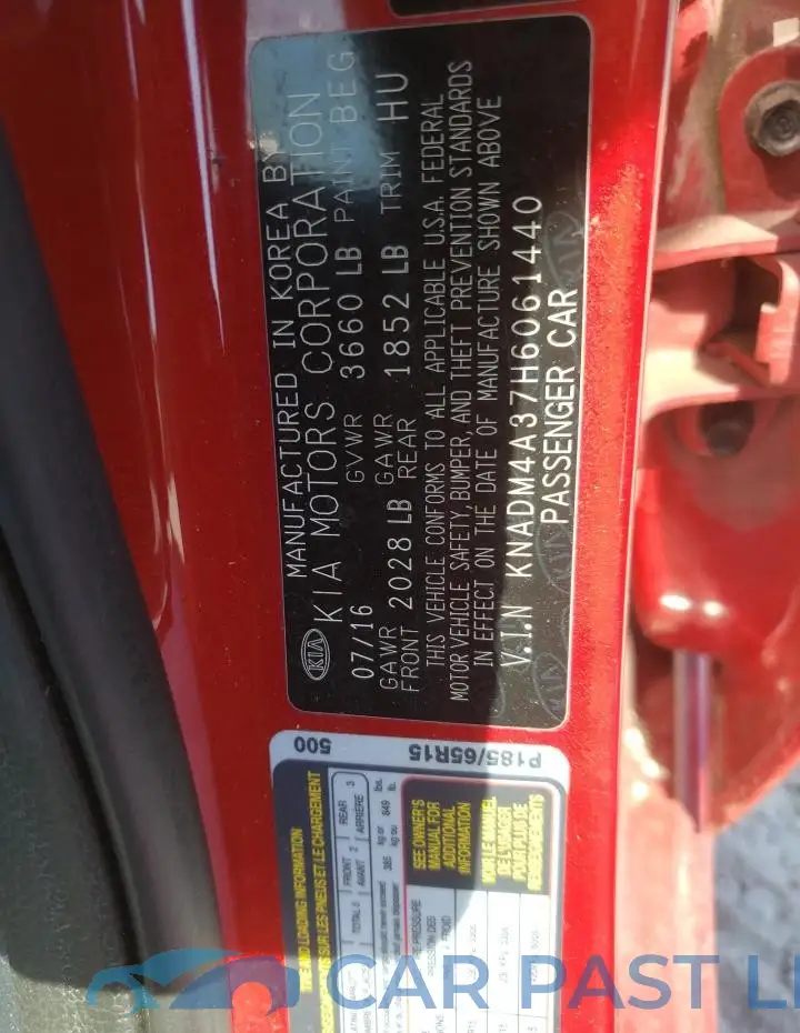 KNADM4A37H6061440# 12
