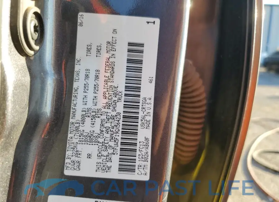 5TFUW5F19GX564230# 13