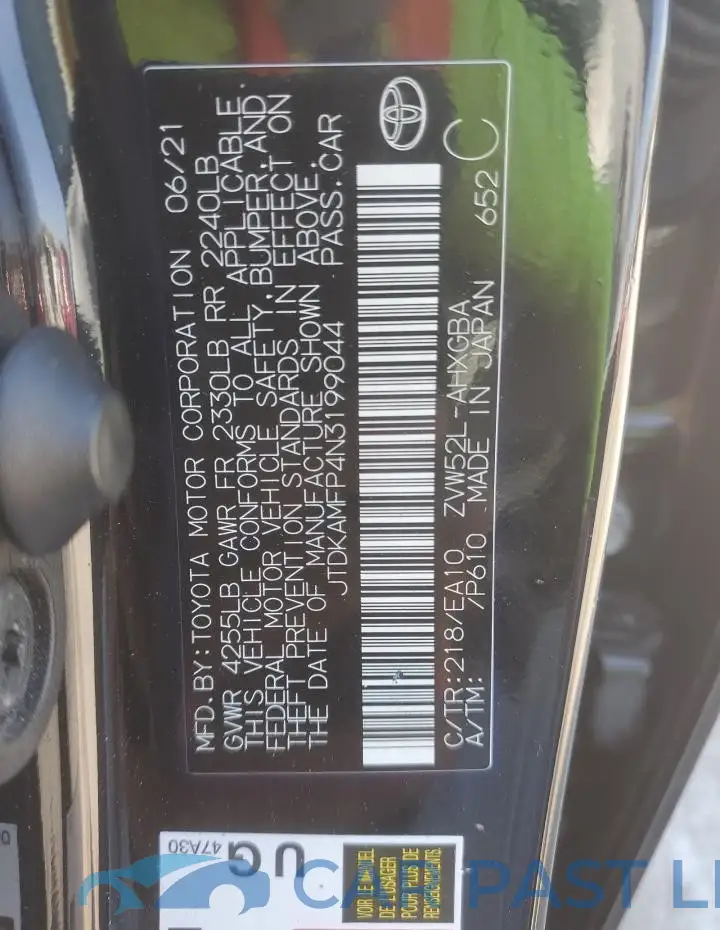 JTDKAMFP4N3199044# 12