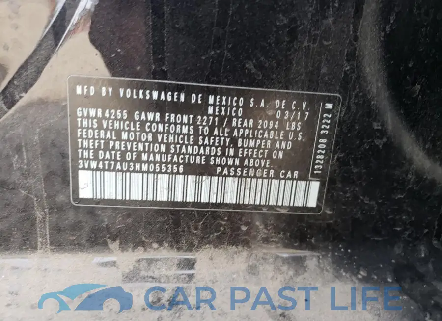 3VW4T7AU3HM055356# 12